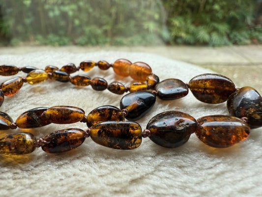 Greenish AMBER NECKLACE Baby SALE