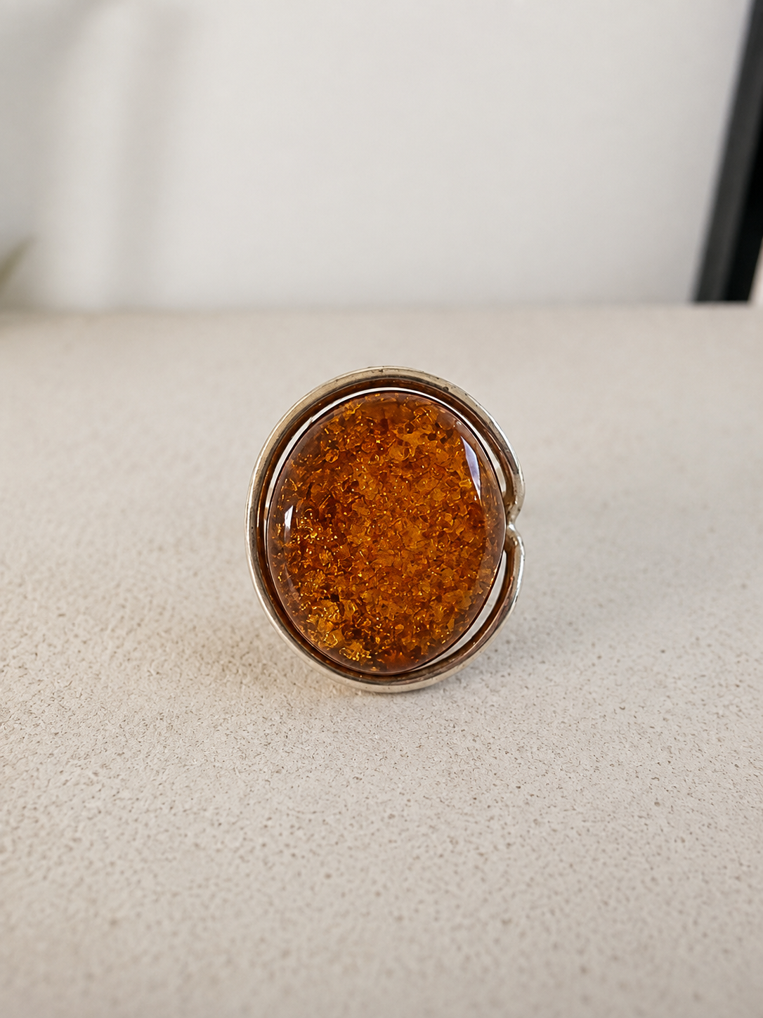 Natural Cognac Baltic Amber Ring – natural cognac Baltic amber – Amber House