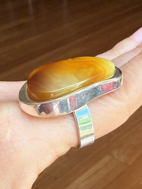 Stunning Baltic Amber Ring