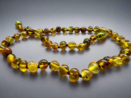 Light Green Amber Baby Necklace