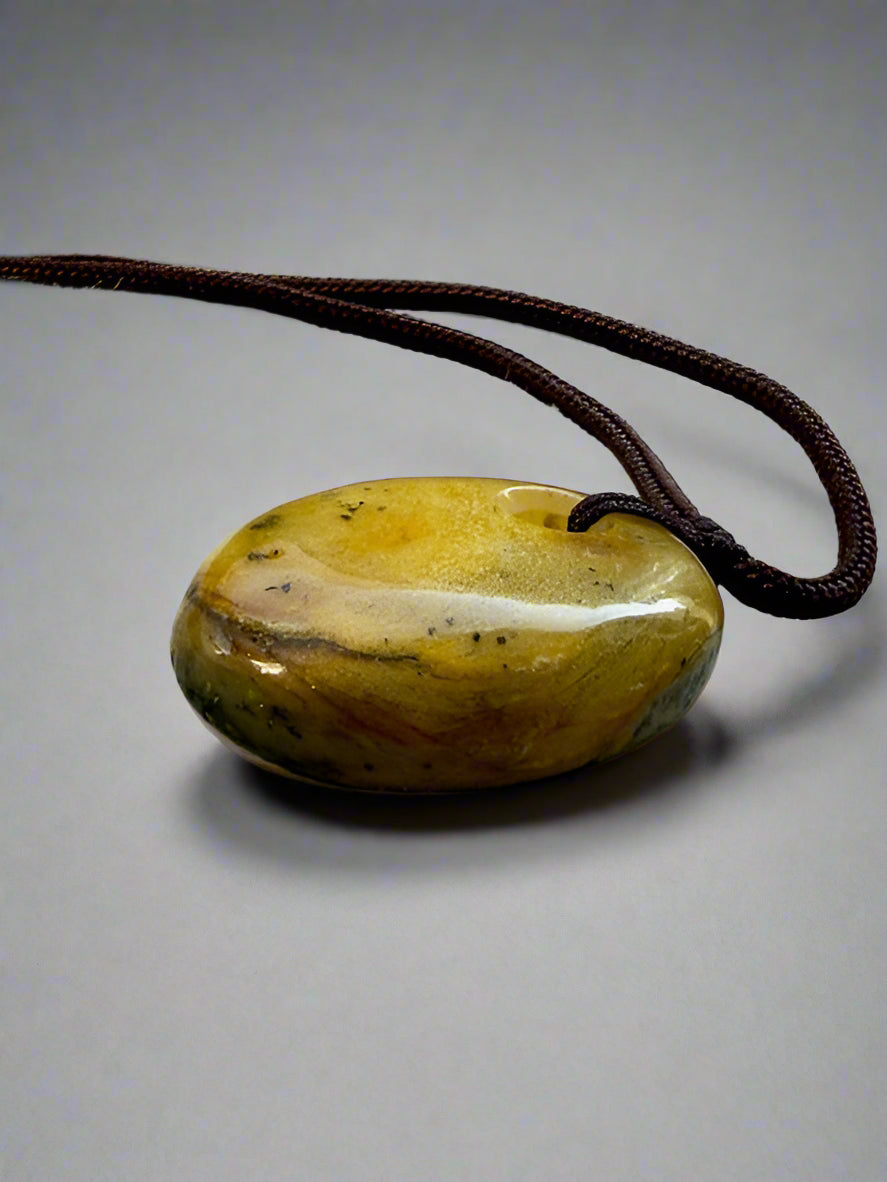 Natural Amber Good Luck Charm Pendant