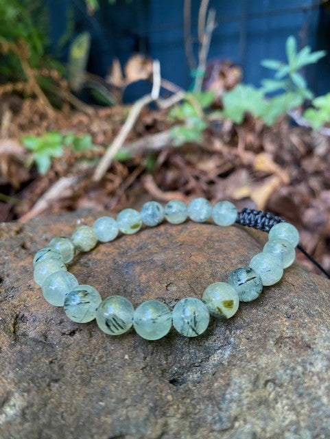 Elegant Adjustable Prehnite Bracelet