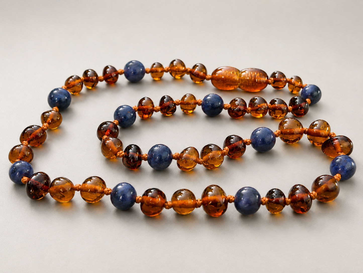 September Birthstone Baby Amber Necklace