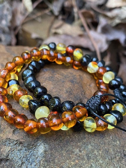Bundle of 3 amber bracelets