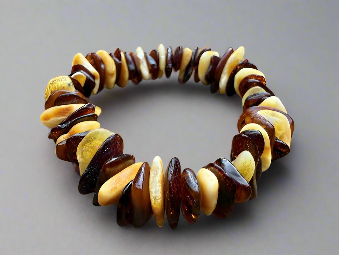 Mixed Chip Amber Bracelet