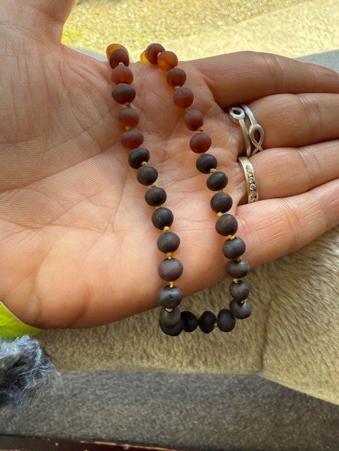 Adult Raw Rainbow Adult AMBER NECKLACE