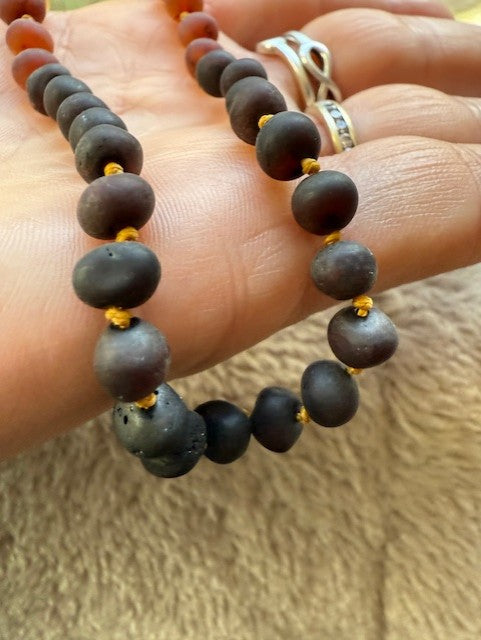 Adult Raw Rainbow Adult AMBER NECKLACE