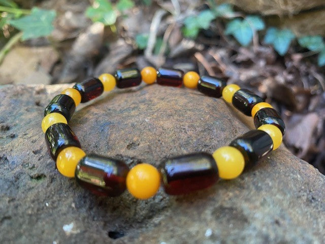 Barrel Amber Men's Bracelet