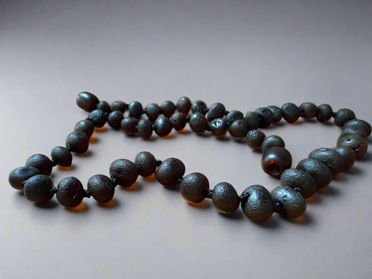 Raw Cherry Baby Amber necklace