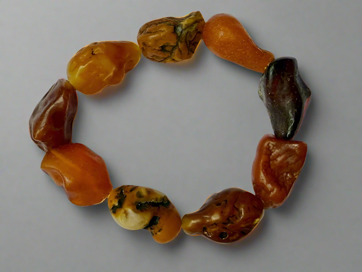 Distinctive Drop Amber Men's Bracelet