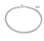 Load image into Gallery viewer, Men&#39;s silver chain bracelet - 3 mm
