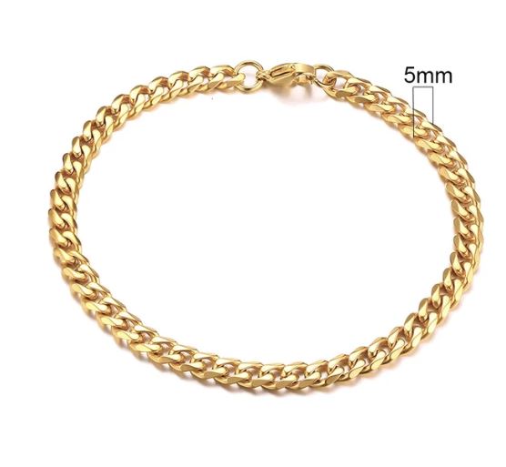 Men's Gold Chain Bracelet