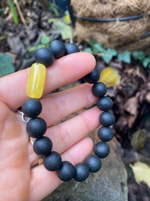 Black Minimalist Men's Bracelet