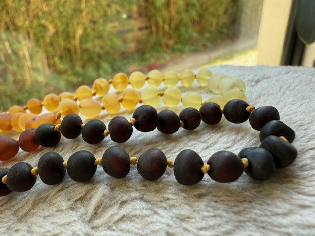 Adult Raw Rainbow Adult AMBER NECKLACE