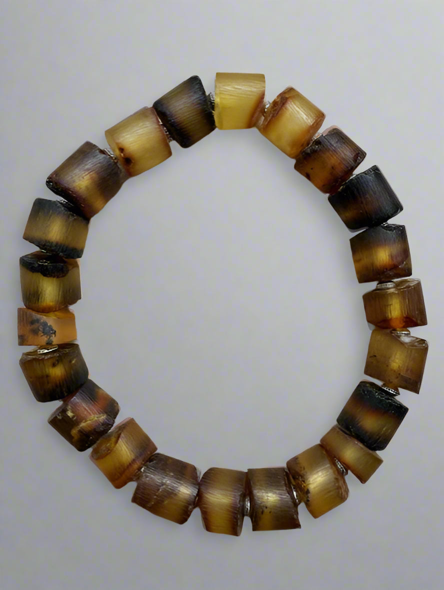 Men’s Raw Baltic Amber Bracelet – Earthy Strength