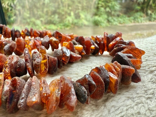 Woodland Fire Amber Necklace