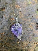 Load image into Gallery viewer, Raw Amethyst Men&#39;s Pendant

