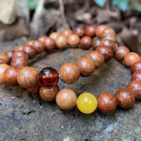 Strength Bracelet with Amber