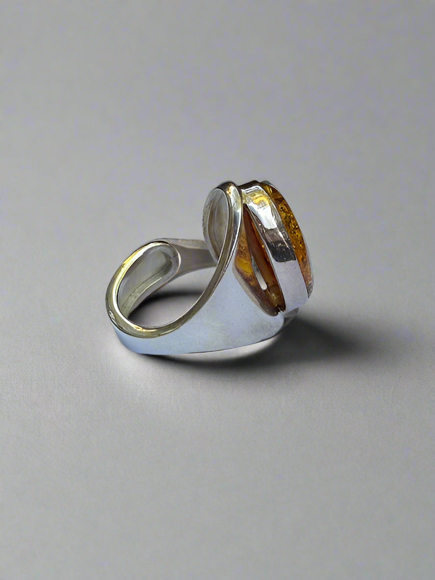 Modern Amber ring