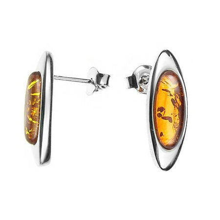 Stud Baltic Amber Earrings