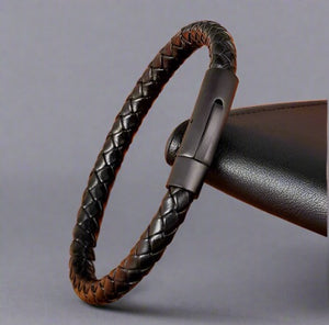 Men's leather rope bracelet