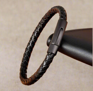 Men's leather rope bracelet