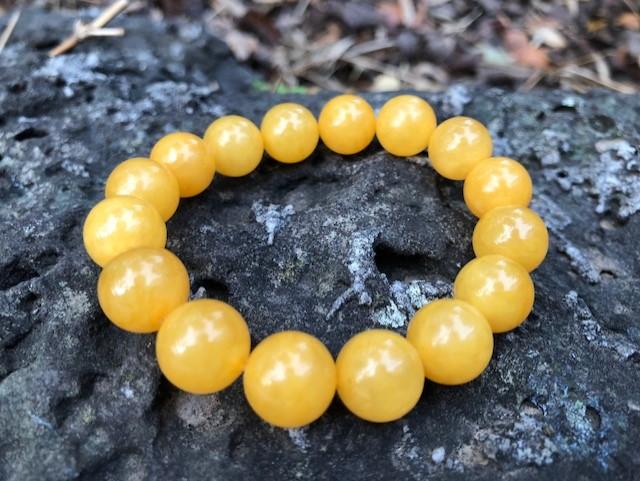 Yellow Amber Bracelet 16mm - Amber House