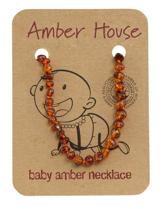 Cognac Amber Teething Necklace - Amber House