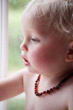 Load image into Gallery viewer, Cognac Amber Teething Necklace - Amber House 
