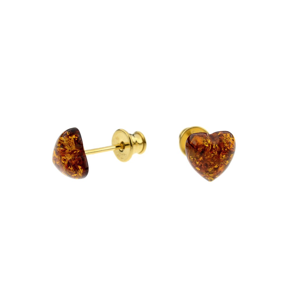Gold Love Heart Earrings / Pre order back in stock 01/04/2023 - Amber House 