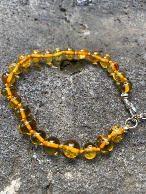 Amber Bracelet with silver clasp - Amber House