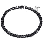 Load image into Gallery viewer, Men&#39;s Black Chain Bracelet- 5 mm

