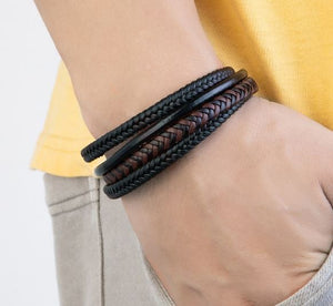 Natural Leather Men's Bracelet