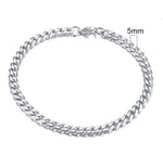 Load image into Gallery viewer, Men&#39;s silver chain bracelet - 5 mm
