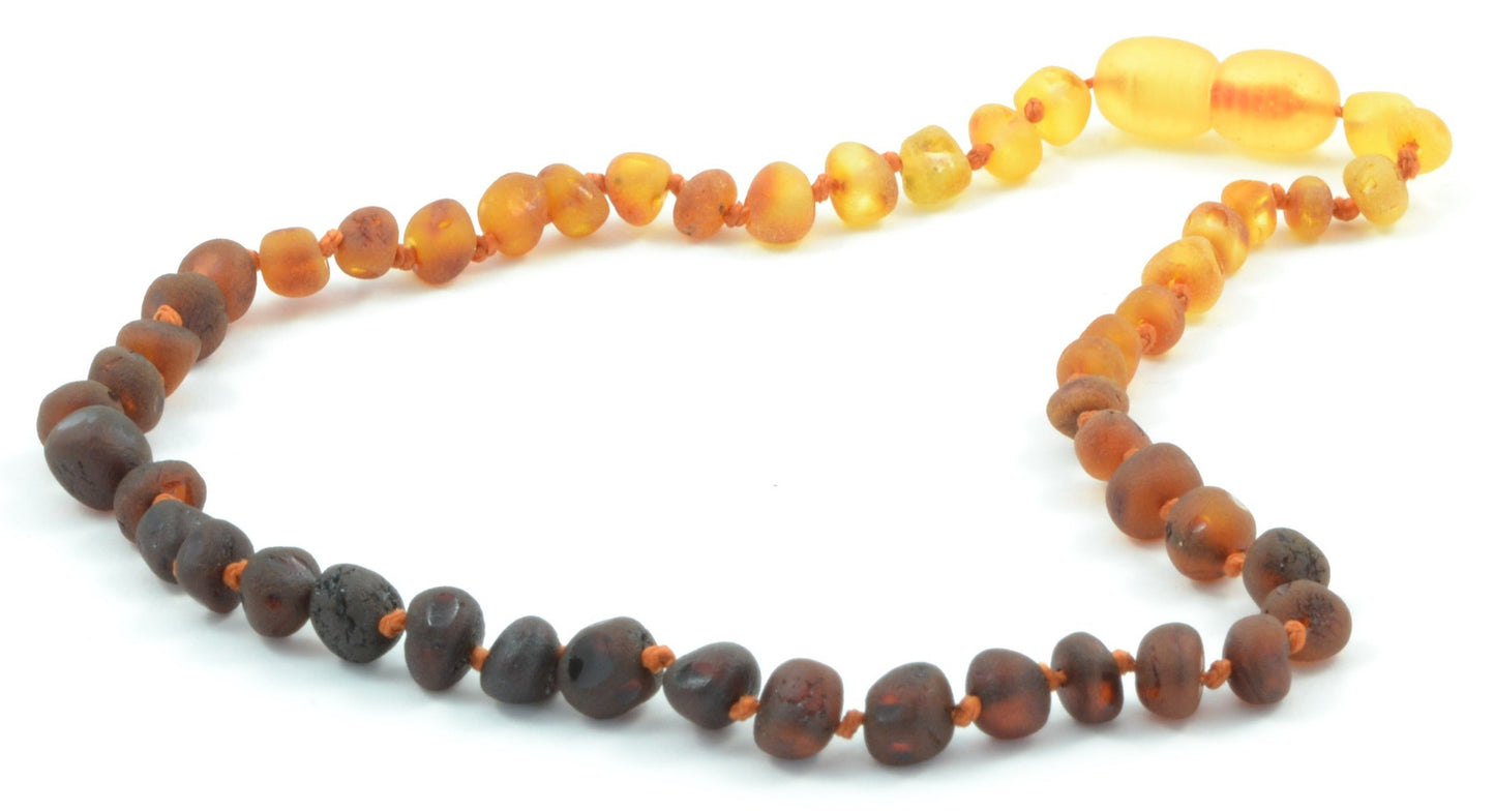 Rainbow Raw Amber BABY NECKLACE - Amber House