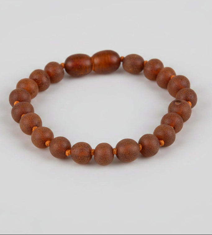 Raw Cognac baby amber bracelet - Amber House