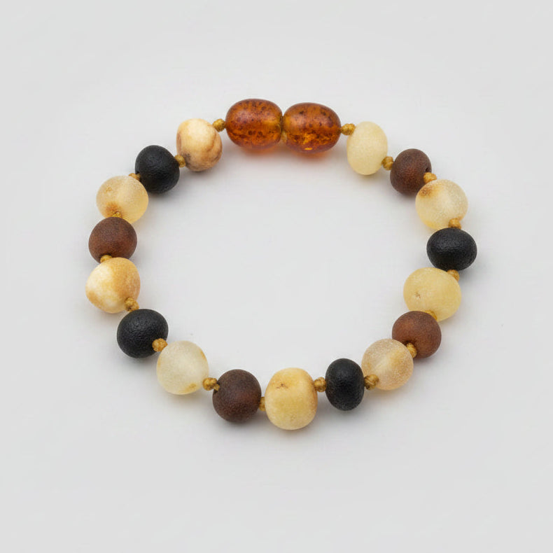 Raw Multi Baroque Baby Amber bracelet - Amber House