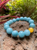 Load image into Gallery viewer, Aquamarine and Amber Bracelet - Amber House 
