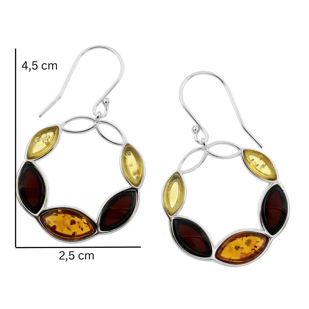 Mixed  Baltic Amber Earrings