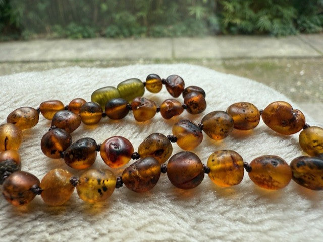 Raw Amber necklace Baby Size