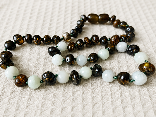 AMBER + Jade Baby Necklace