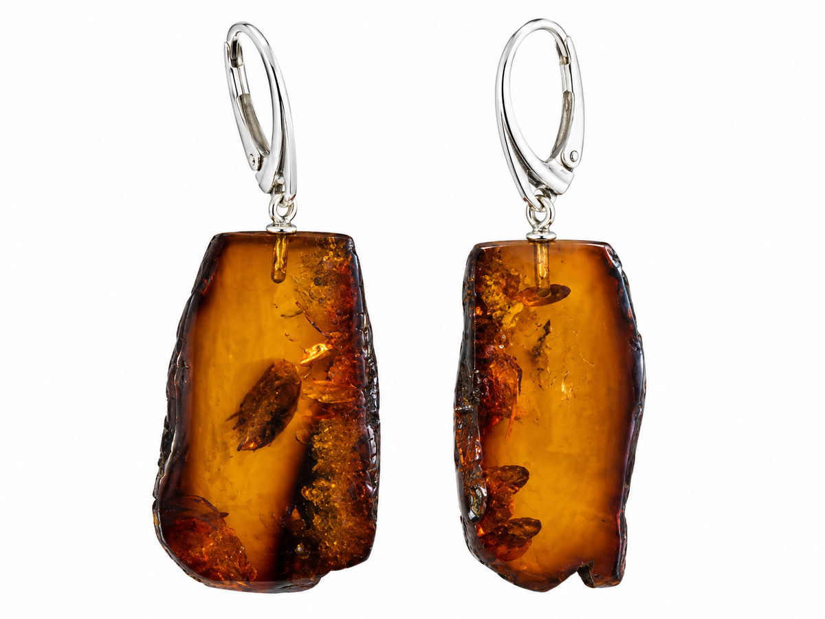 Forest Glow Amber Earrings