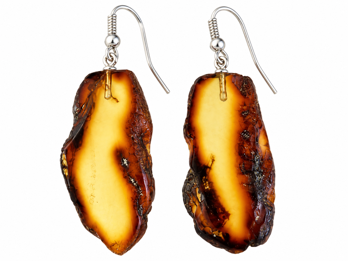 Natural Amber Drop Earrings | Amber House