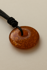 Load image into Gallery viewer, Strength Amber Stone Necklace
