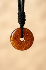 Load image into Gallery viewer, Strength Amber Stone Necklace
