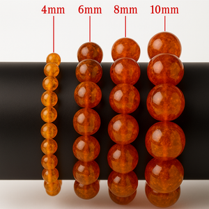The Cognac Glow Amber and Pearl Bracelet