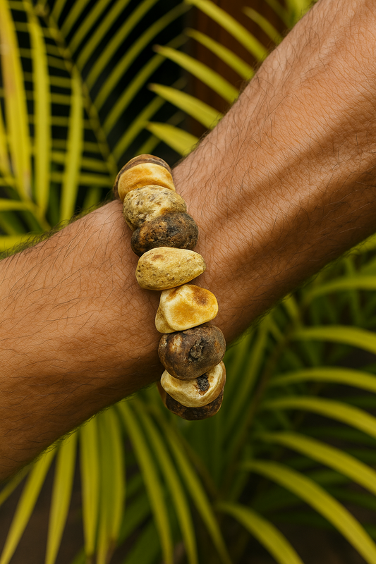 Amber Men's Beaded Bracelet