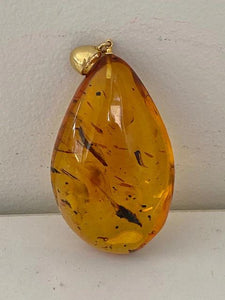 Large Amber Stone Pendant