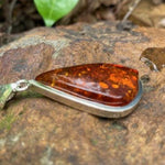 Load image into Gallery viewer, Silver Amber Pendant
