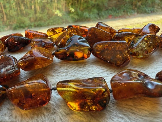 Long Honey Amber NECKLACE